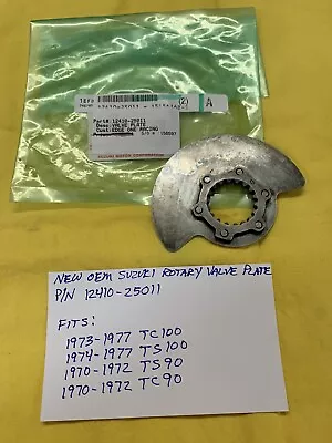 NEW OEM SUZUKI Rotary Valve Plate (12410-25011)TS90TC90TC100TS100 AHRMA • $56.99