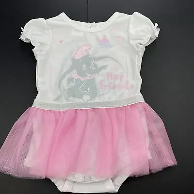 Girls Size 00 Disney Baby Dumbo Lightweight Tutu Romper EUC • $8.35