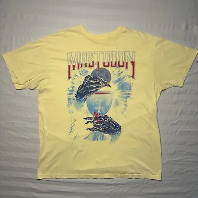 Mastodon T-Shirt Mens XL Yellow Chalice Graphic Metal Band Tee • $50.58