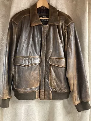 Mens Brown Leather Jacket U2 Wear Me Out Brand Size Large *Read* • $90