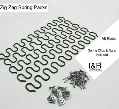 £14.97 • Buy Upholstery Zig Zag Springs For DIY Sofa Settee Chair Repair Serpentine Any Size