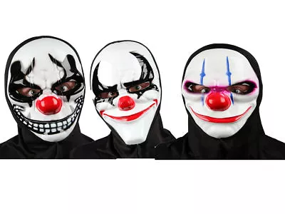 £5.49 • Buy Scary Clown Masks With Hood Halloween Adults  Fancy Dress Face Mask