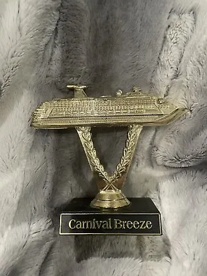 Carnival Breeze Cruise Ship On A Stick Trophy Award Prize Gold Plastic • $19.99