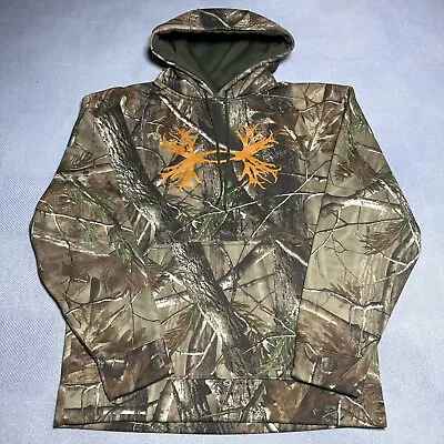 Under Armour Realtree AP Camo Fleece Lined Hunting Outdoors Hoodie Size Small • $34.99