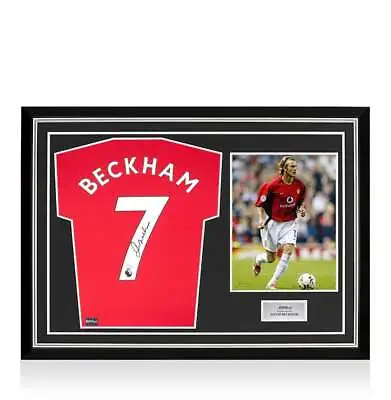 David Beckham Back Signed Manchester United 2022-23 Home Shirt In Hero Frame: Op • £1564.99