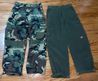 MacGear Mens Cargo Pants Camo Fleece 2 In 1  Detachable Vintage ￼32 • $250