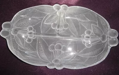 Mikasa Frosted Crystal Divided 3-Section Serving Platter  BOUNTIFUL CHERRIES  • $16.90