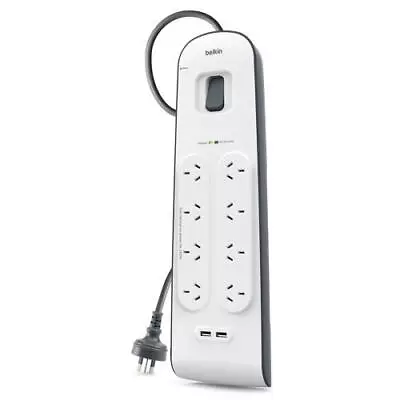 Belkin 8-outlet Surge Protection Strip WithTwo USB-A 2.4Amp Charging Ports • $59.54