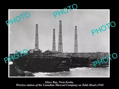 OLD 8x6 HISTORIC PHOTO OF GLACE BAY NOVA SCOTIA MARCONI WIRELESS STATION 1920 • $5.83