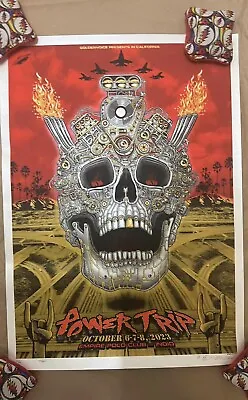 Emek - POWER TRIP FESTIVAL Pearl AE Poster SIGNED And DOODLED  Xx/100 • £213.79