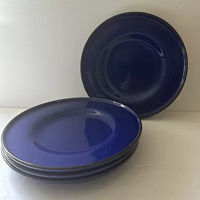 IKEA Set Of 4 Stoneware 1307 Dark Blue 8” Salad Plates NEW • $27.35