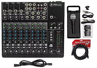 Mackie 1202VLZ4 12-Channel Compact Analog Mixer W/ 4 ONYX Preamps+Microphone • $263.99