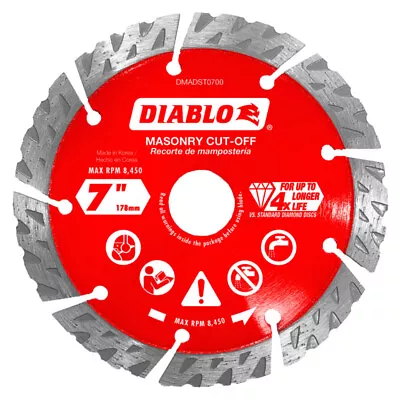 New Freud Diablo Dmadst0700 Masonary Diamond Segmented 7  Saw Blade Cut Off • $34.95