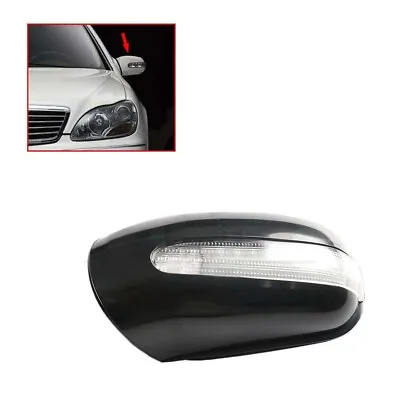Left Side Rearview Mirror Cover W/ Turn Signal Light For Mercedes W220 W215 S320 • $35.37