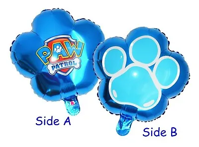 Paw Patrol Blue Paw Foil Balloon 38cm Double Sided Helium Balloon Chase • $3.50