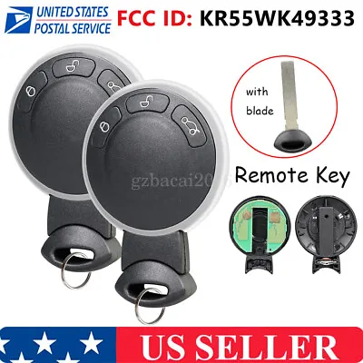 2 Replacement For 2007 2008 2009 2010 2011 2012 2013 Mini Cooper Key Fob Remote • $24.85