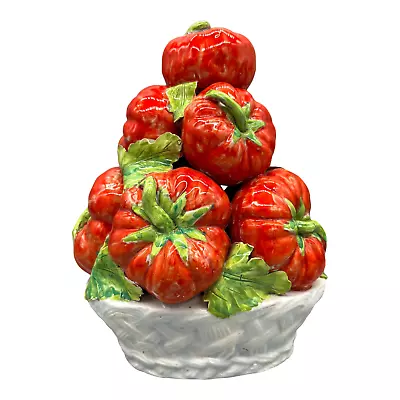 Italian Majolica Red Tomatoes Topiary Centerpiece • $175