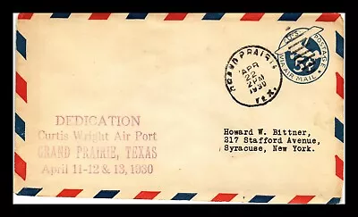 Dr Jim Stamps Us Cover Curtis Wright Airport Grand Prairie Texas Air Mail • $0.25