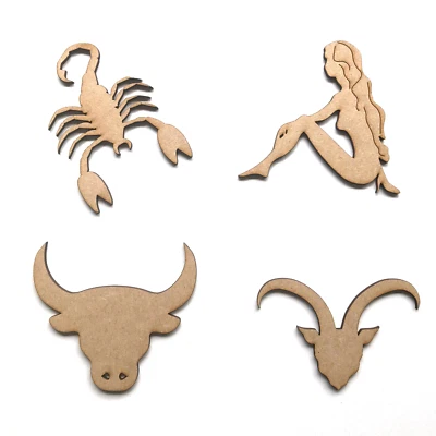 £55.76 • Buy Wooden MDF Star Sign Zodiac Astrology Symbols Shapes Craft Embellishment Signs