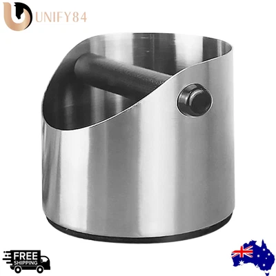 $25.83 • Buy Premium Coffee Knock Box Stainless Steel Construction Silver Espresso Knock Box