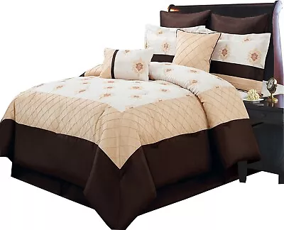 8pc Madison Comforter Set: Comforter Bed Skirt Pillow Shams Decorative Pillow • £106.16