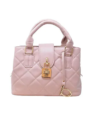 $99 New BEBE Women's Kellen Satchel Bag Pink Quilted Small • $25.99