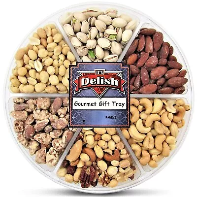 Gourmet Roasted & Salted Nuts Large Variety Gift Tray 6-Section By Its Delish • £29.28