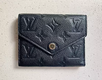 Women's/Men's Louis Vuitton Victorine Wallet Black Monogram Empreinte Leather • $249.95