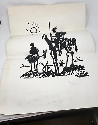 Vintage Pablo Picasso Don Quixote Print 20x26 66x51cm 1/3/55 • $50