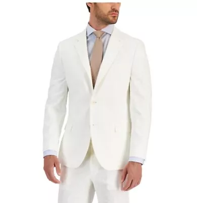 NAUTICA Men’s Size 40S Ivory Modern-Fit Linen Blend Suit Jacket Sport Coat New • $38.25