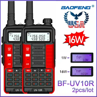 $84.54 • Buy Us 2x Baofeng Uv-10r 16w 128ch Uhf Vhf Dual Band Two Way Ham Radio Walkie Talkie