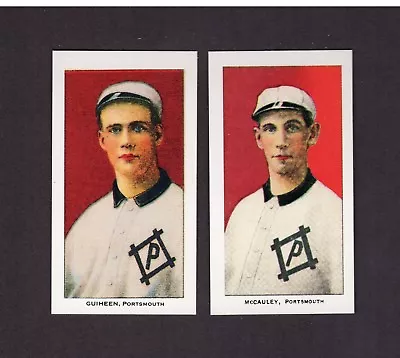 1909-1911 T206 PORTSMOUTH TRUCKERS Complete 2-card Team Set REPRINT Ca.1983 • $1