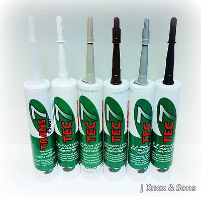 12 X Tec 7 Sealing Adhesive Underwater Sealant Seal Mount Bond Various Colours • £149.95