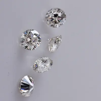 2 CT Natural White Diamond 5 Mm 5 Pcs Round Cut VVS1 D Grade Certified D5 • $48.30