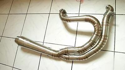 2-into-1 Exhaust System Upswept Muffler For Harley Dyna Street Bob • $390