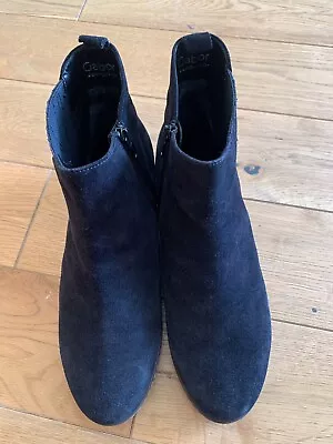 Gabor Ladies Black Suede Ankle Boots Size 6.5 • £34
