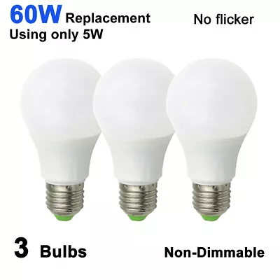 3pcs E27 A19 LED Light Lamp 12-24V Globe RV/Boat Bulb Ball Lights 60W Equivalent • $18.99