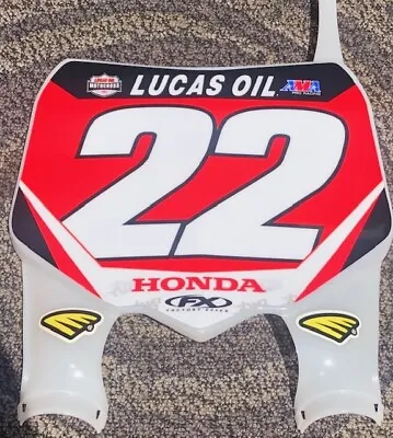 Chad Reed #22 Honda MX Replica Front Number Plate - Red Plate Unsigned • $60