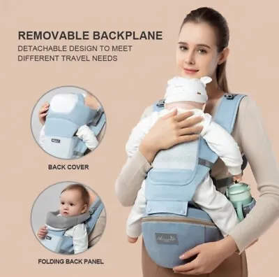£23.99 • Buy Newborn To Toddler Hip Seat Carrier Adjustable 0-36 Months New Sky Blue