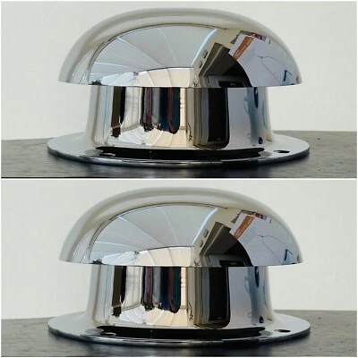 £89.99 • Buy 2 X Mushroom Vent Solid Chrome Plate Brass 6  X 4  Boat Marine Canal Boat Narrow