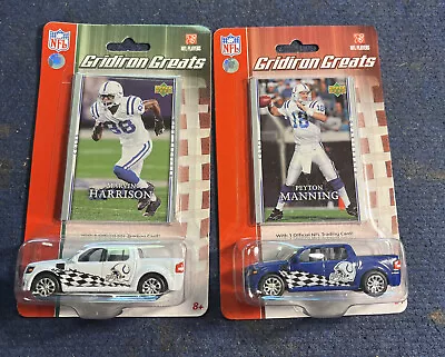 (2) Upper Deck NFL GRIDIRON GREATS 1:64 FORD TRUCK MANNING + HARRISON ~ NEW MINT • $39.95