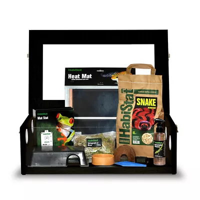 £145.85 • Buy HabiStat Complete Hatchling Snake Starter Kit Vivarium Terrainium Reptile Black
