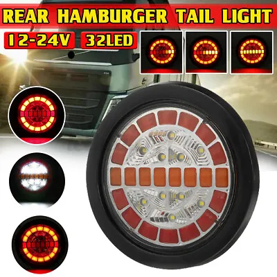 Trailer Truck Red&White LED Surface Mount Stop Turn Tail Light Reverse Lamp • $8.99