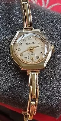 Everite 9ct Gold 15 Jewels 375 Vintage Watch • $190