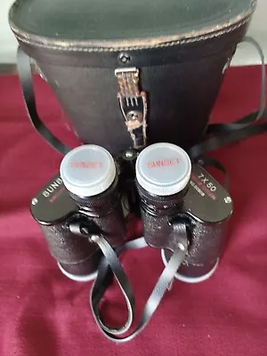 Excellent Condition! Vintage Sunset 7 X 50 Binoculars W/ Strap & Case  Optics  • $35