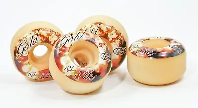 Set 4 Gold 54K 101 Grams 101A Skate SKATEBOARD WHEELS 54mm NOS • $24.25