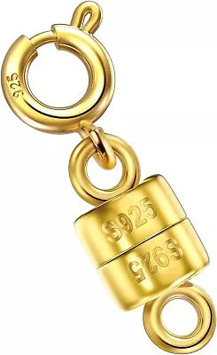 18K Gold Magnetic Necklace Clasps And Closures 925 Sterling Silver Mini Magnetic • $8.20