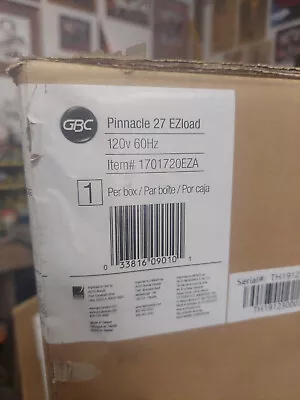 GBC HeatSeat Pinnacle 27 EZ Load Thermal Roll Laminator 27  Max. New In Box • $1399.99