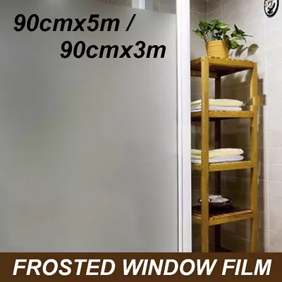 Sand Blast Clear Privacy Frosted Removable PVC Window Glass Film 3M 5M AU SELLER • $15.99