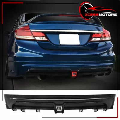 Fits 13-15 Honda Civic Sedan Mugen RR Style Rear Diffuser W/ 3rd LED Brake Light • $359.99